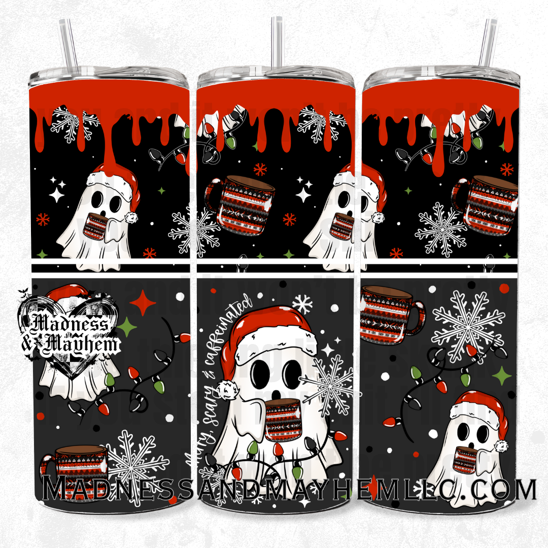 merry scary & caffienated 20oz tumbler