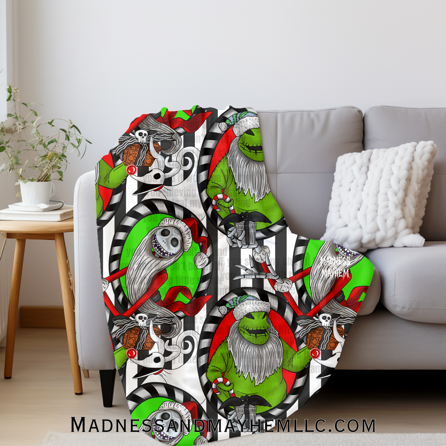 spooky christmas blanket