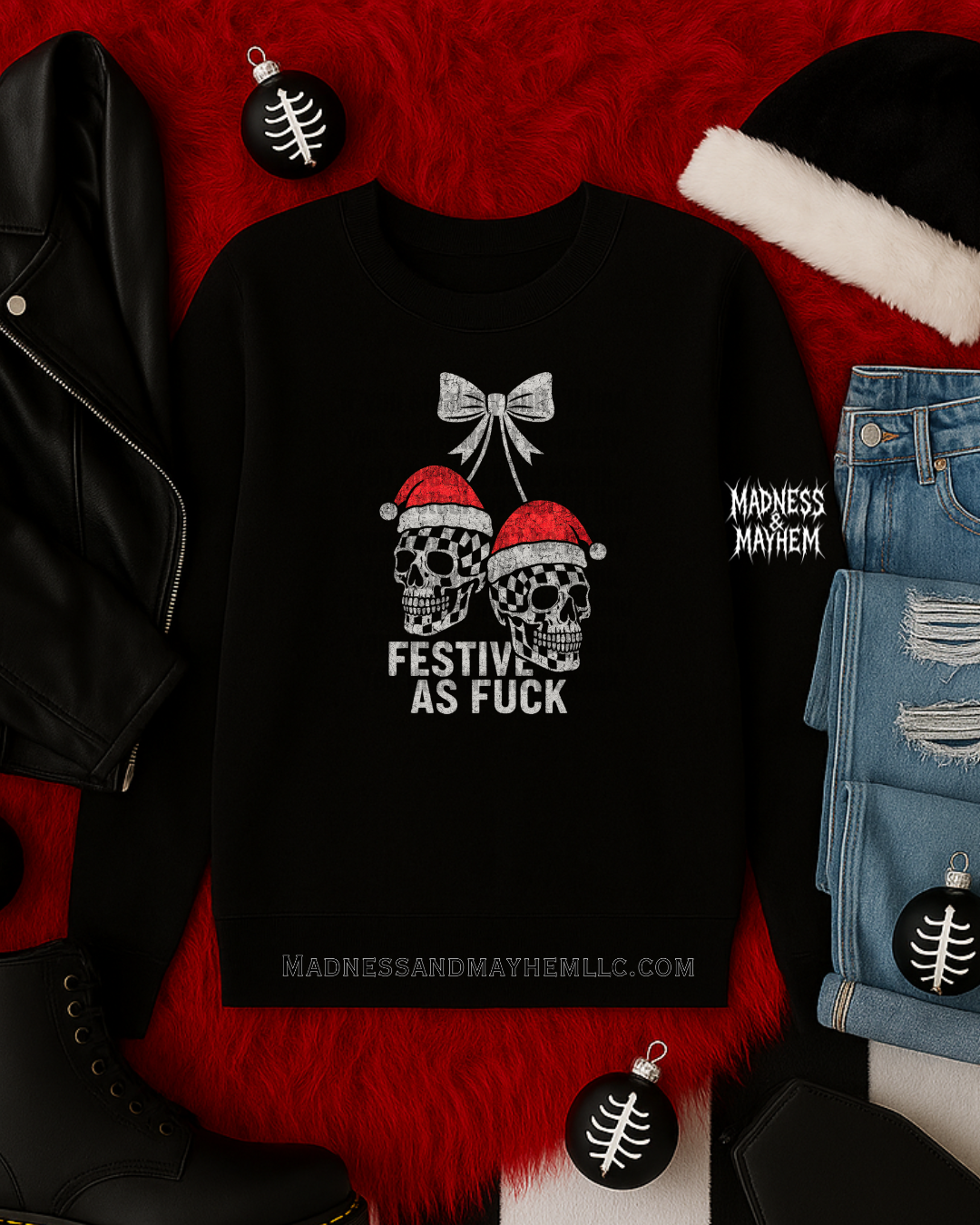 Festive AF cherry sweatshirt