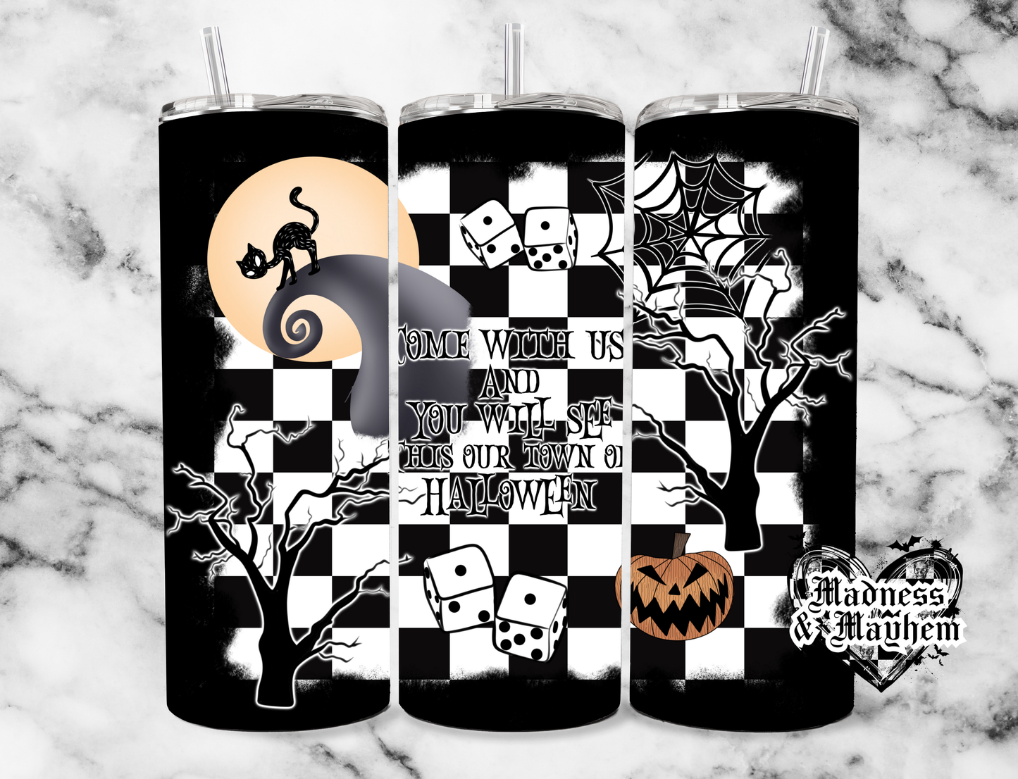 NBC Halloween oz tumbler (finished product)