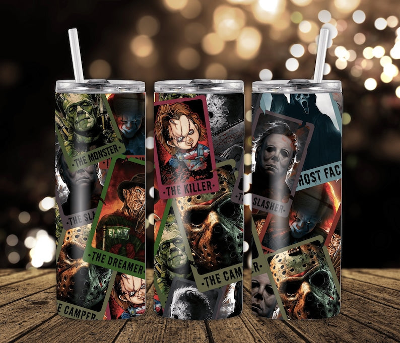 Horror tarot cards 20 oz tumbler (finished product)