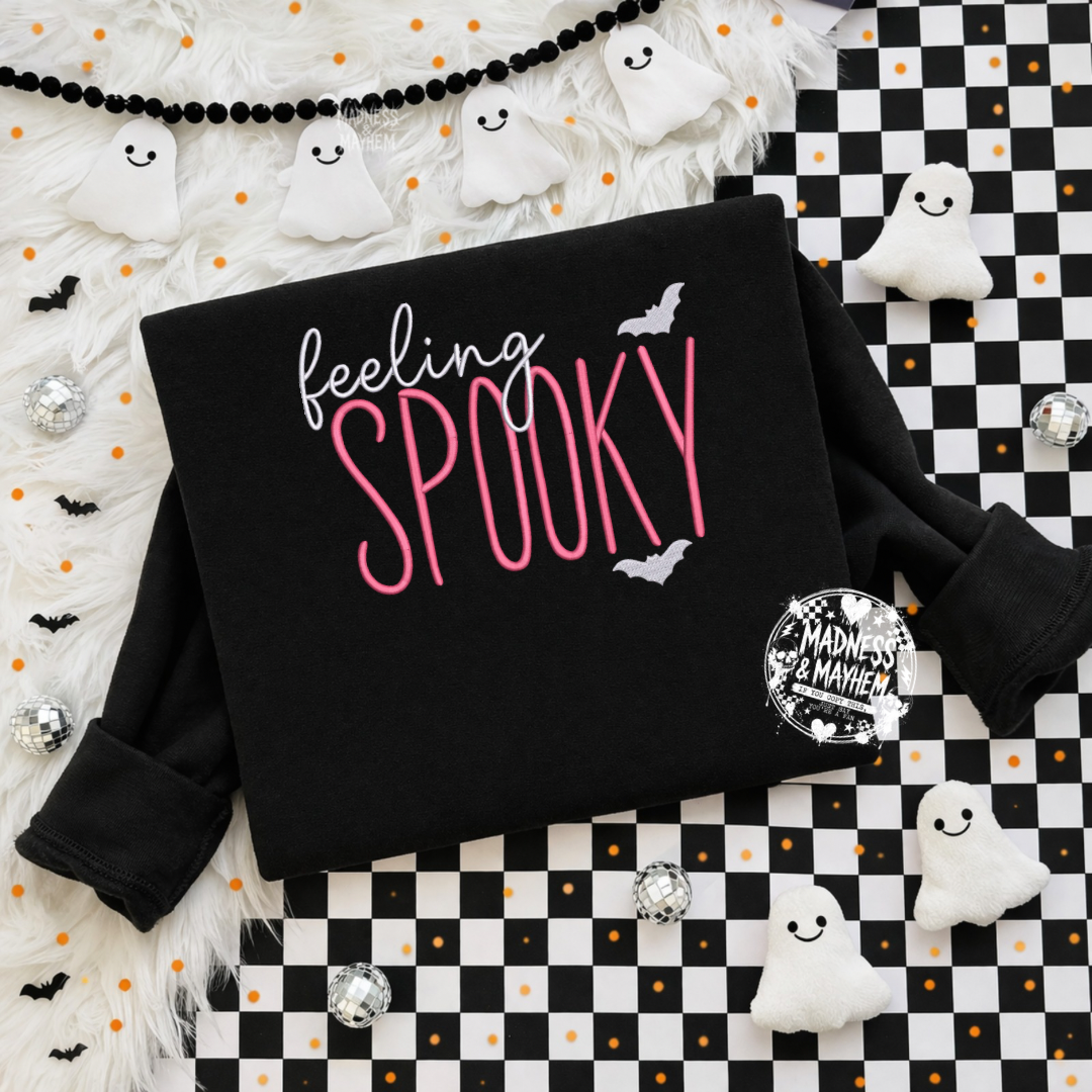 Feeling spooky embroidered sweatshirt
