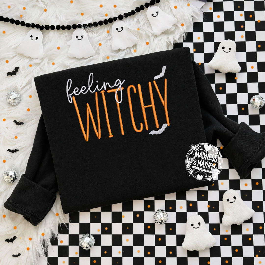 Feeling witchy embroidered sweatshirt