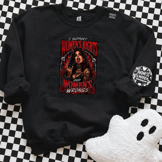 Women’s rights & wrongs sweatshirt