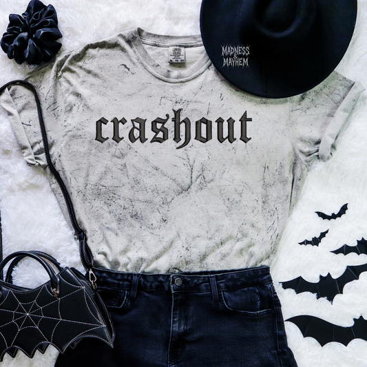 crashout embroidered color blast tshirt