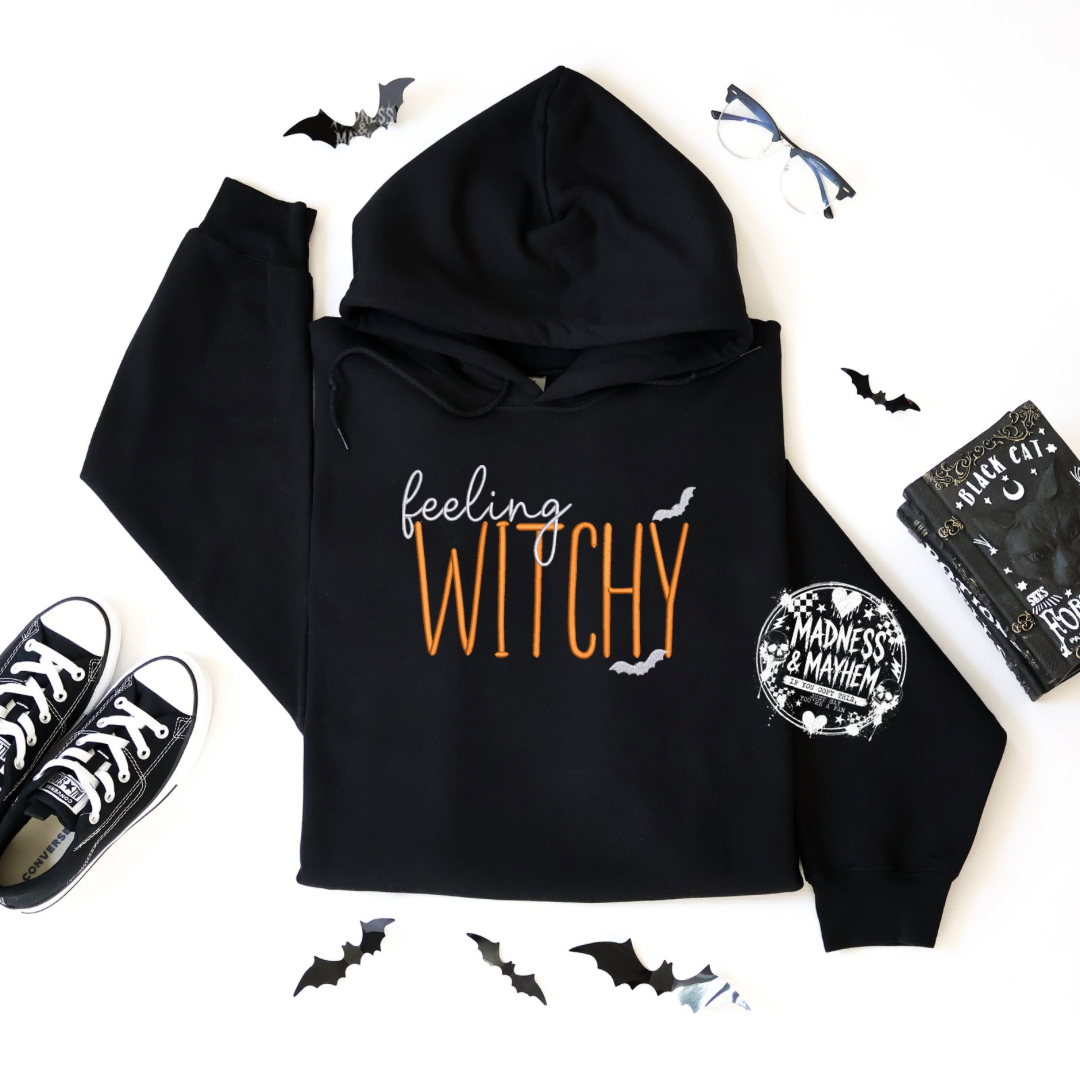 Feeling witchy Embroidered Hoodie