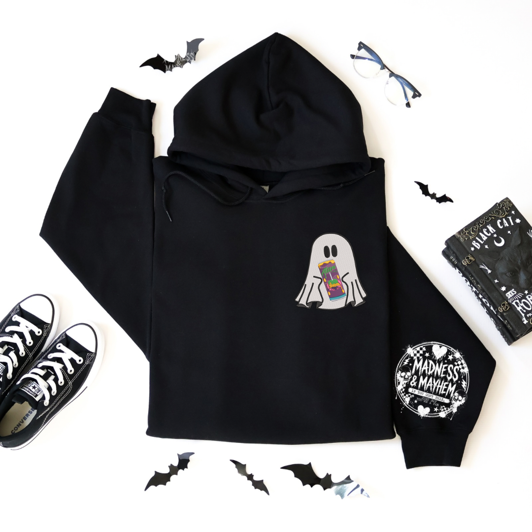 Witches brew ghost Embroidered Hoodie