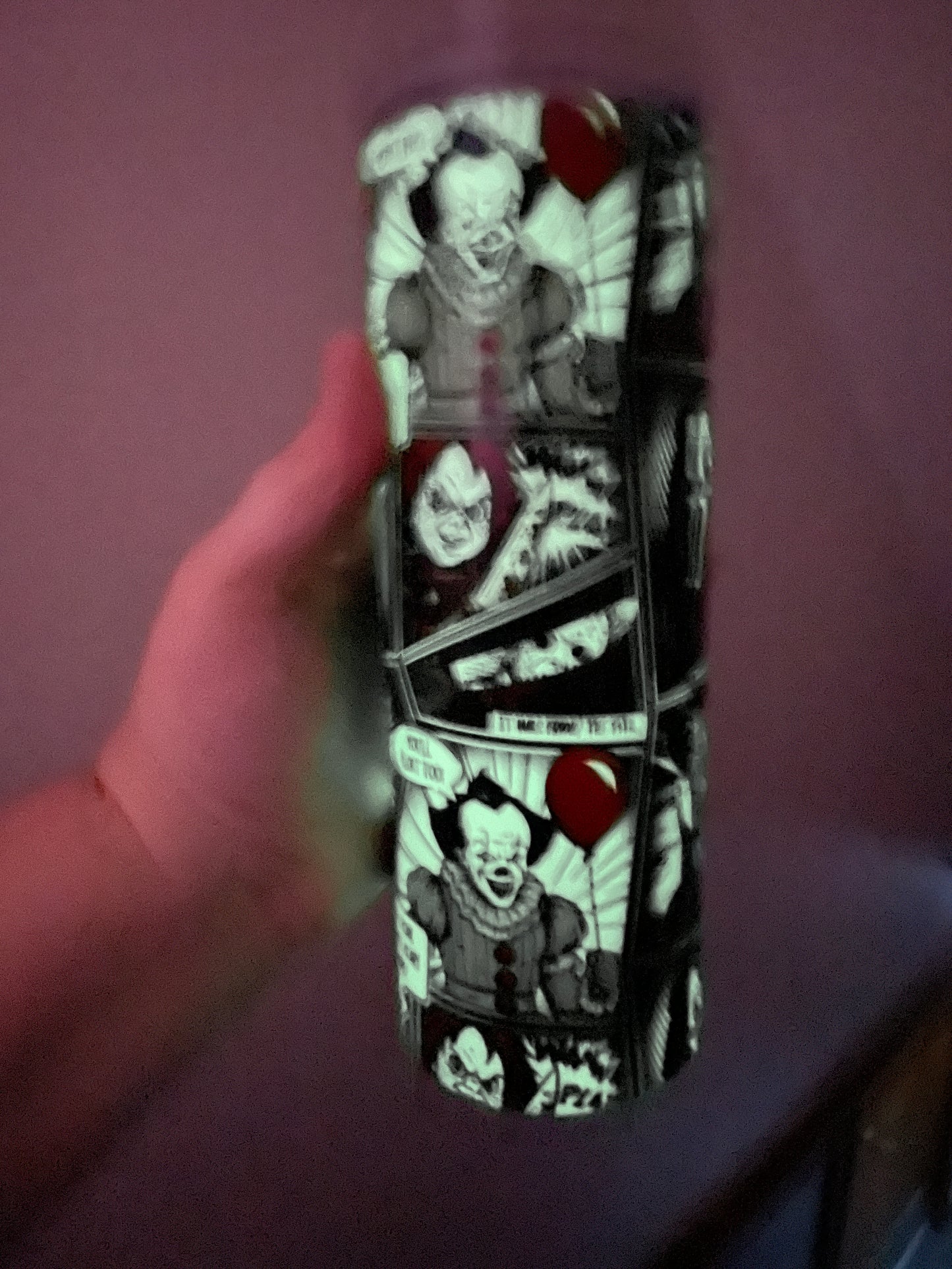 Horror glow in the dark Halloween 20oz Tumbler