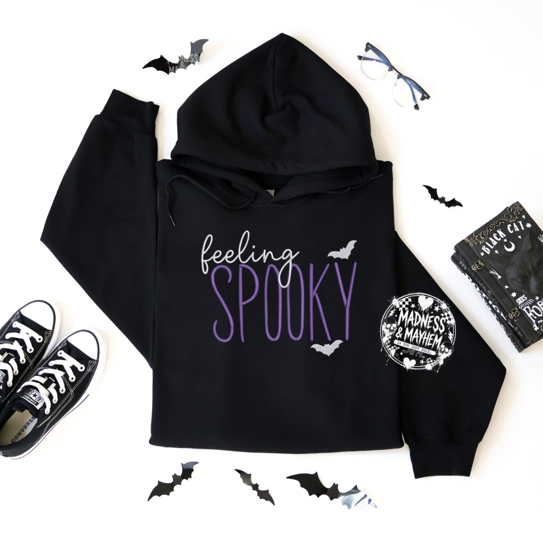 Feeling spooky Embroidered Hoodie