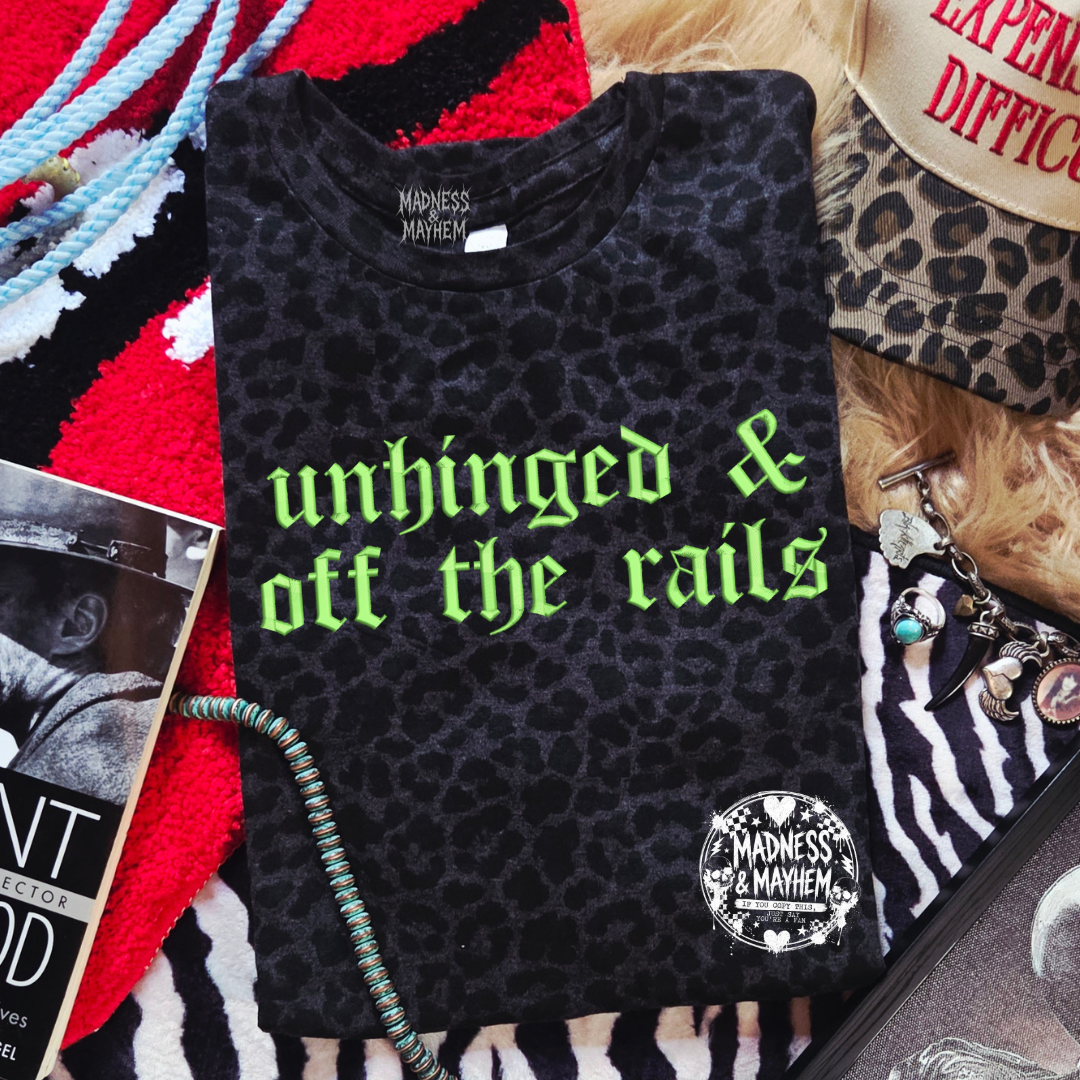 Off the rails embroidered leopard print T-shirt