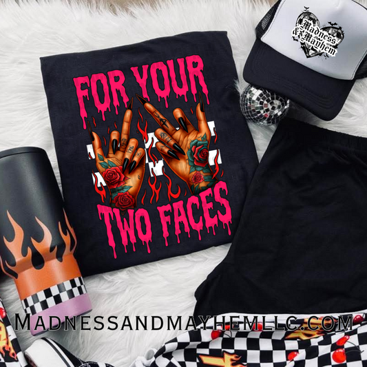 Two Faces Flames Shirt