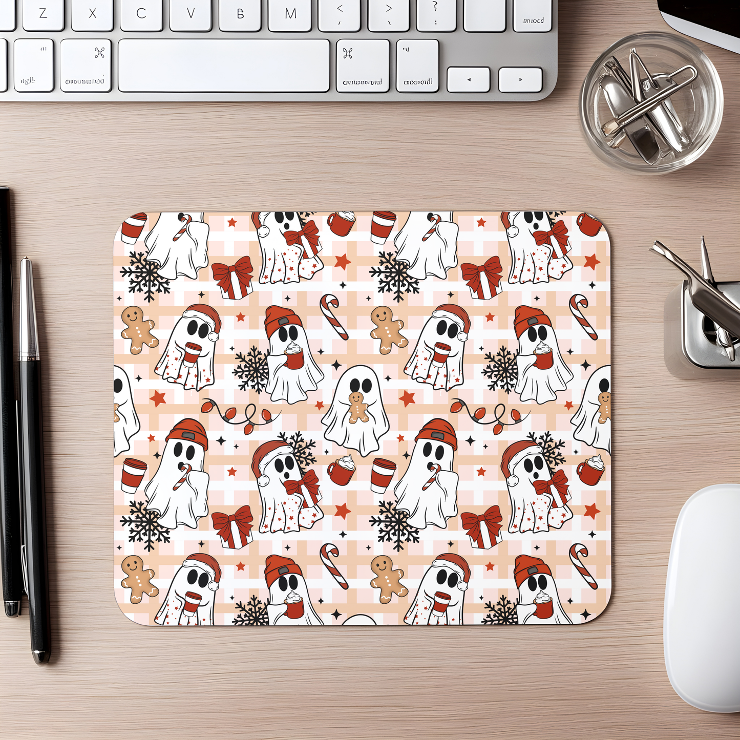 christmas ghost squad mouse pad