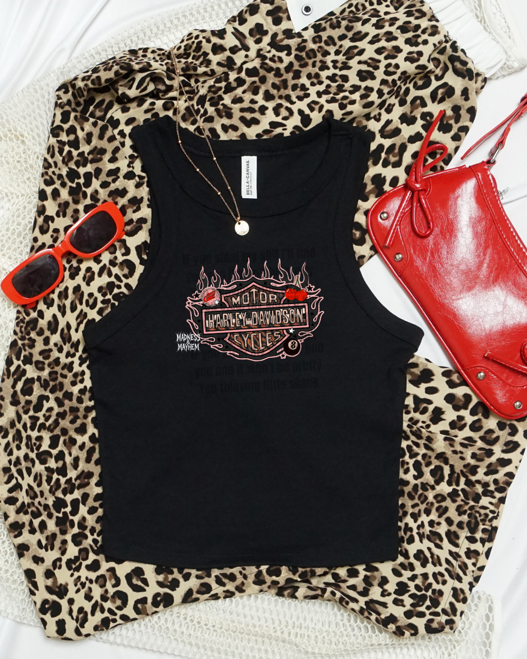 Harley cherry cropped tank