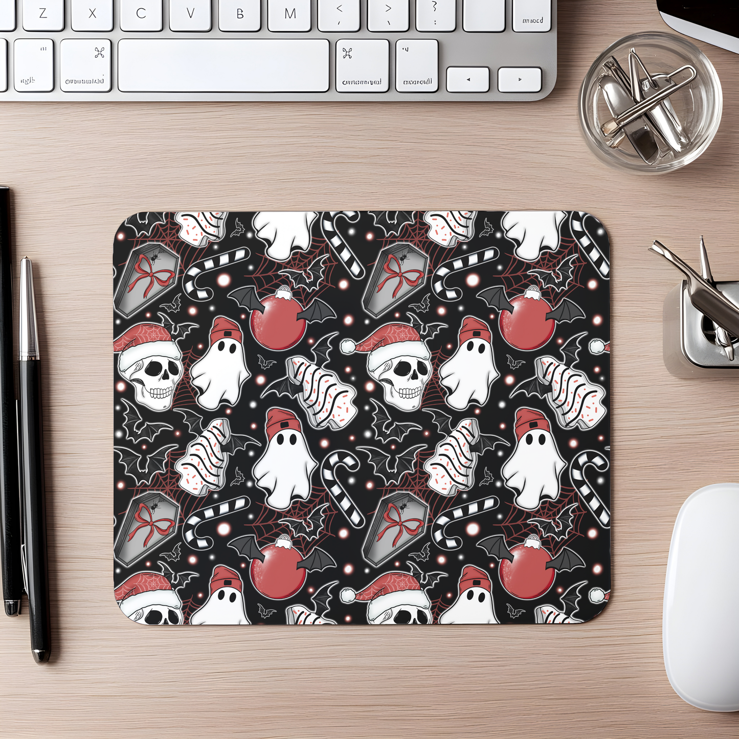 red creepmas mouse pad