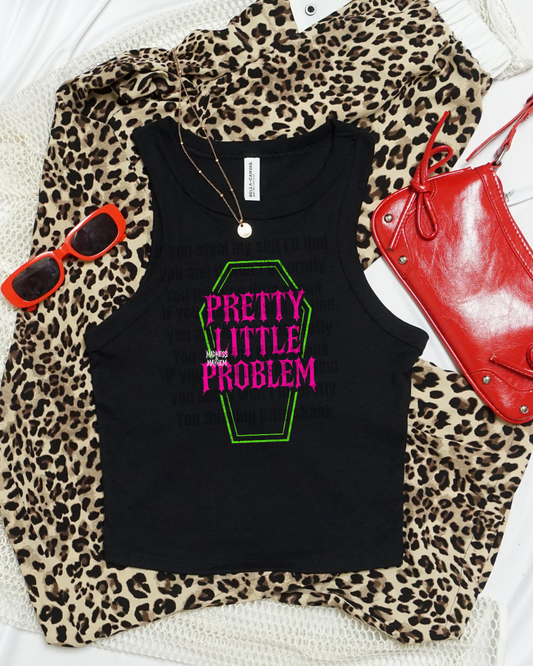 pretty little problem cropped tank