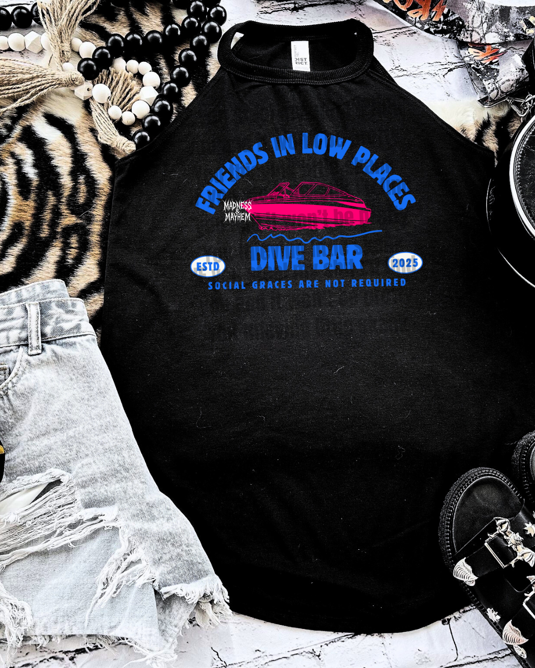 friends in low places dive bar rockstar tank