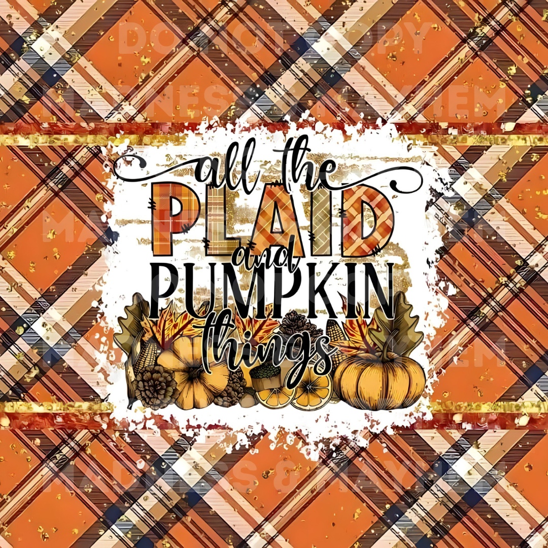 Fall Plaid 20z Tumbler Wrap (sublimation transfer)