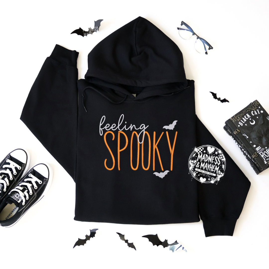 Feeling spooky Embroidered Hoodie