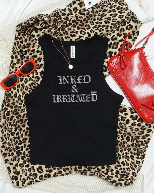 inked & irritated cropped tank