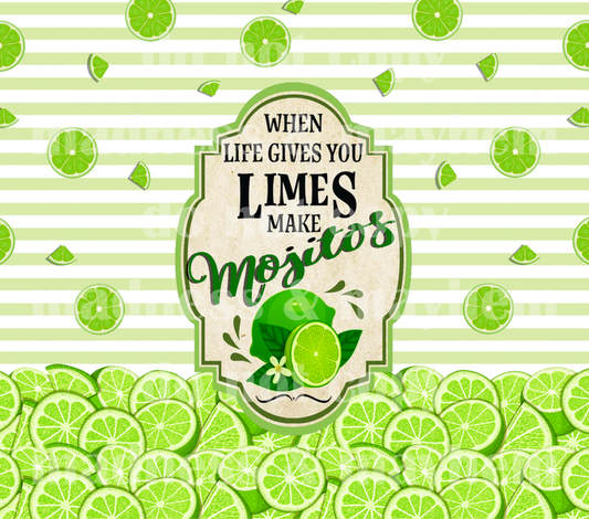 Mojito Limes 20z Tumbler Wrap (sublimation transfer)