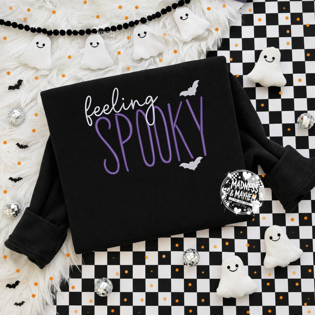 Feeling spooky embroidered sweatshirt