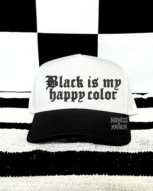 Black black is my happy color embroidered Hat