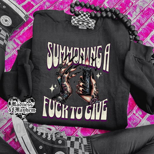 Summon a fuck crew neck sweatshirt (finished product)