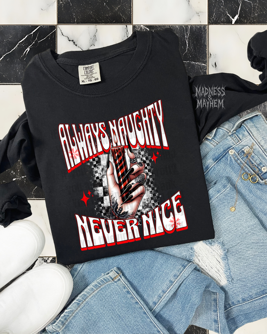 always naughty long sleeve tee