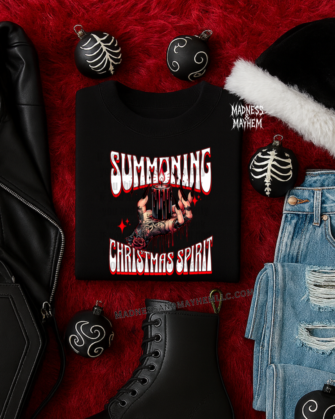 summoning the christmas spirit rebel tshirt