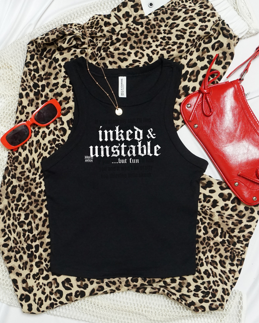 inked & unstable cropped tank