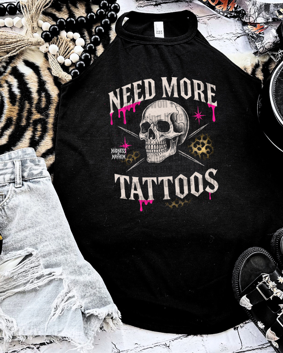 need more tattoos rockstar tank