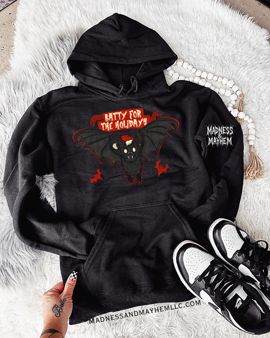 Batty for the holidays hoodie
