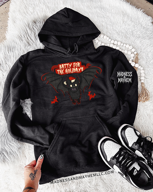 Batty for the holidays hoodie
