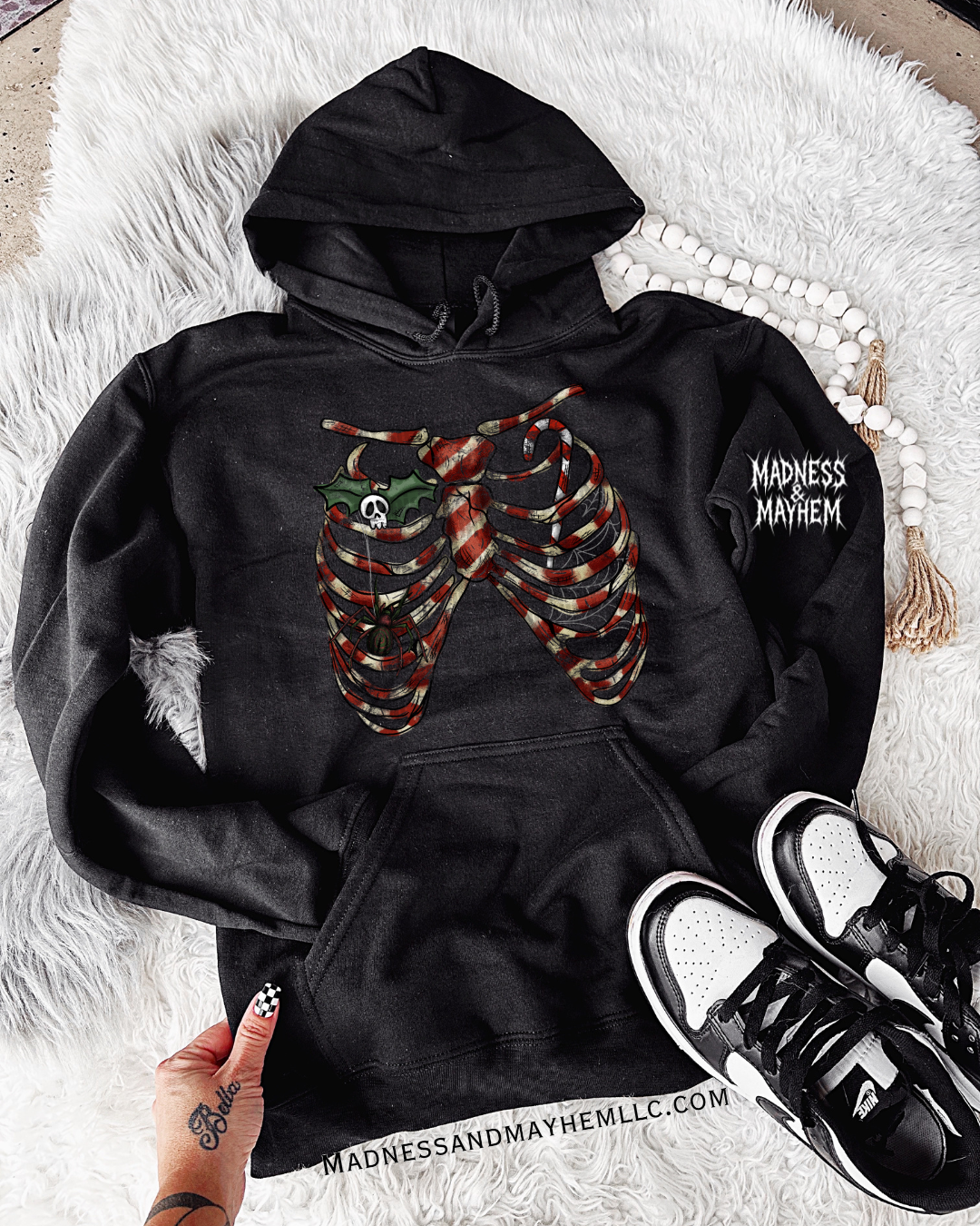 Christmas ribcage hoodie