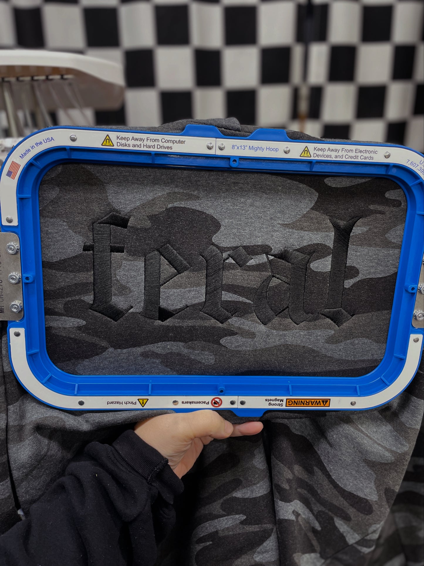 Feral embroidered camo Elevated Fleece Hoodie