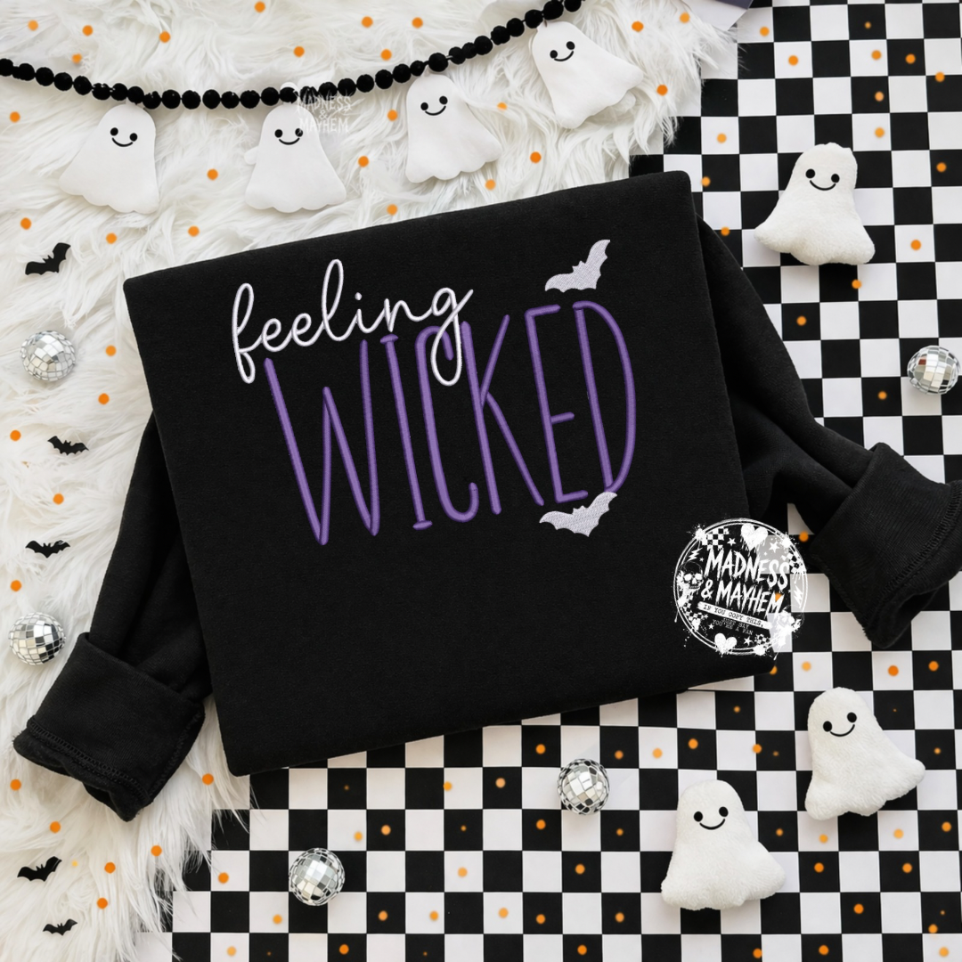 Feeling wicked embroidered sweatshirt