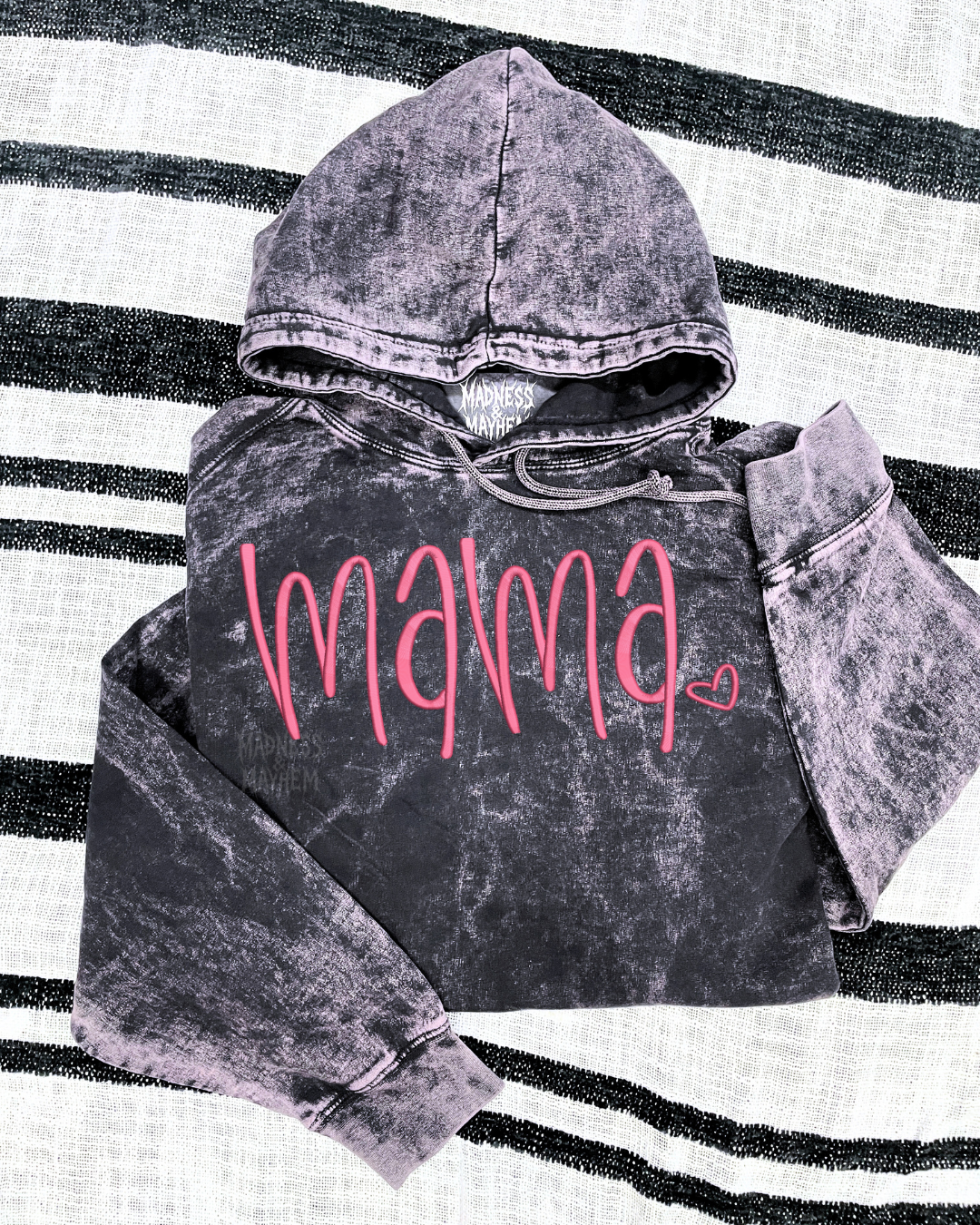Mama heart mineral wash Hoodie
