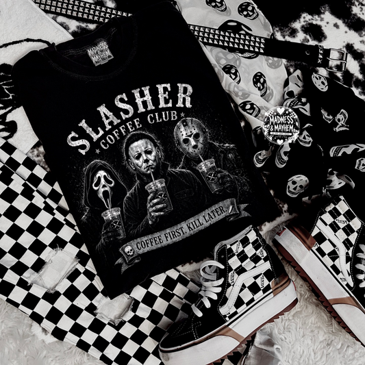 Slasher coffee tshirt