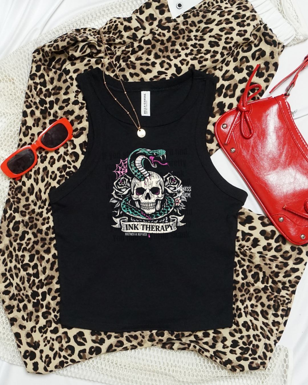 ink therapy cropped tank