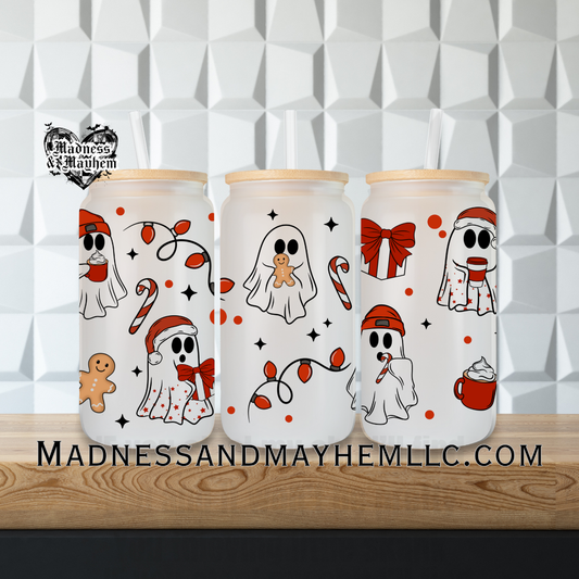 Christmas ghost sqaud Libbey Glass