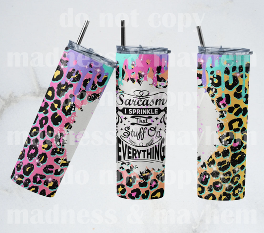 Sarcasm Confetti 20z Tumbler Wrap (sublimation transfer)