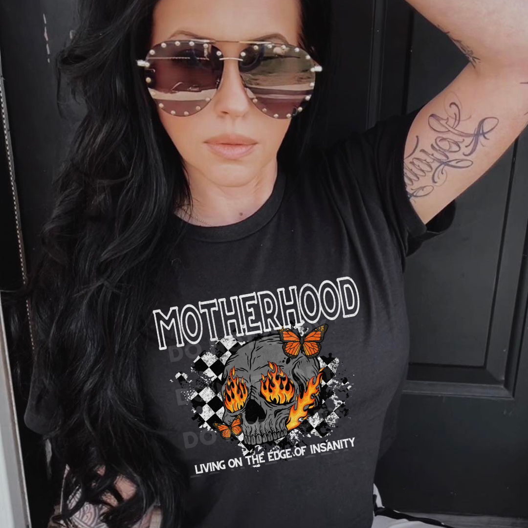 Motherhood Flame Skull Full Color DTF Transfer