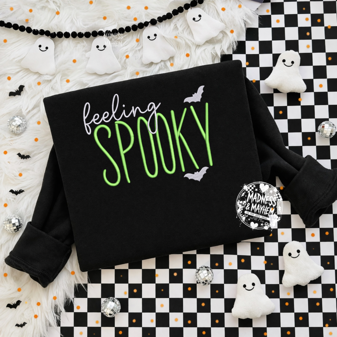 Feeling spooky embroidered sweatshirt