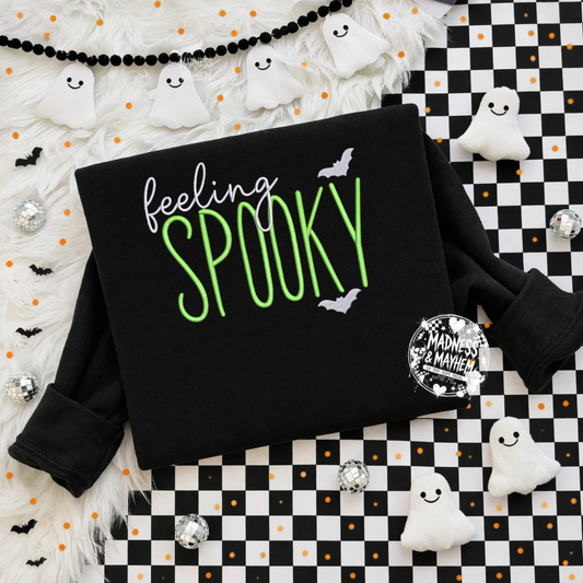 Feeling spooky embroidered sweatshirt