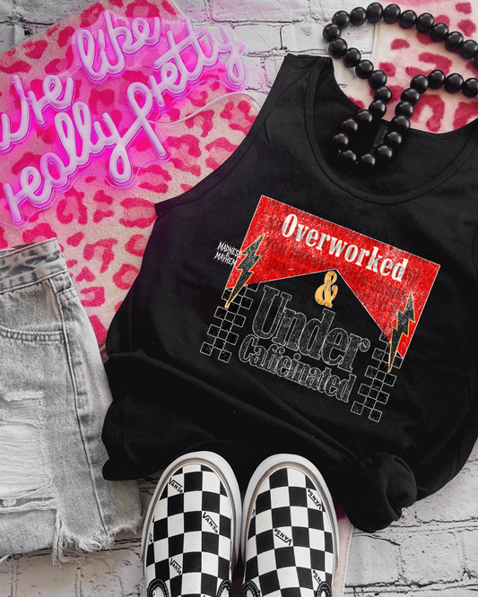 overworked unisex tank