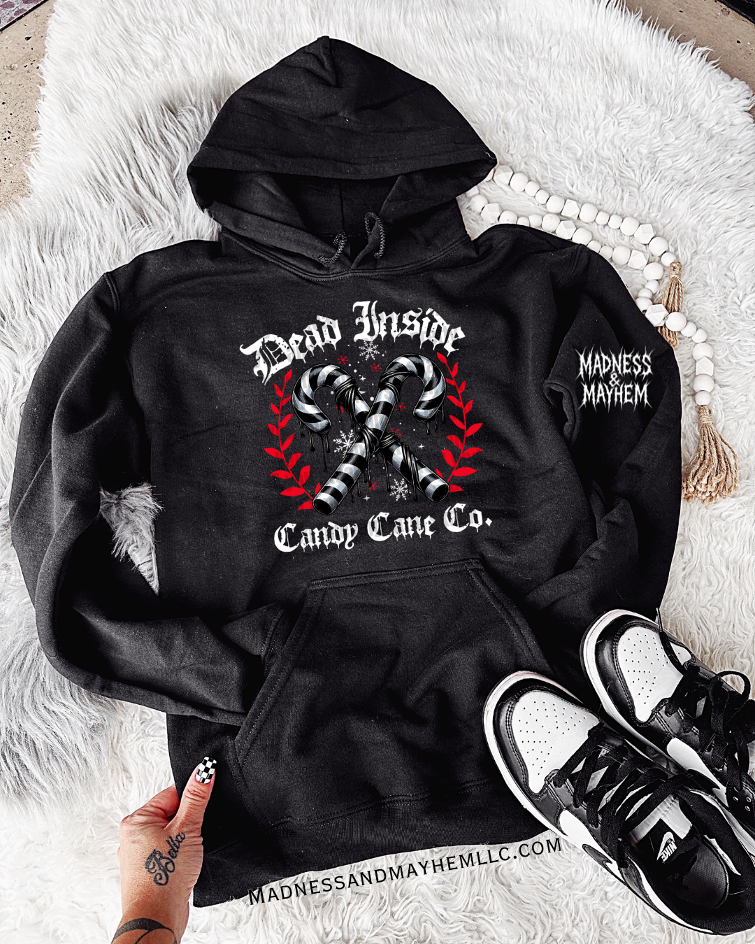 Dead inside candy cane co hoodie