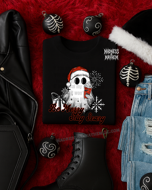 be merry stay scary tshirt