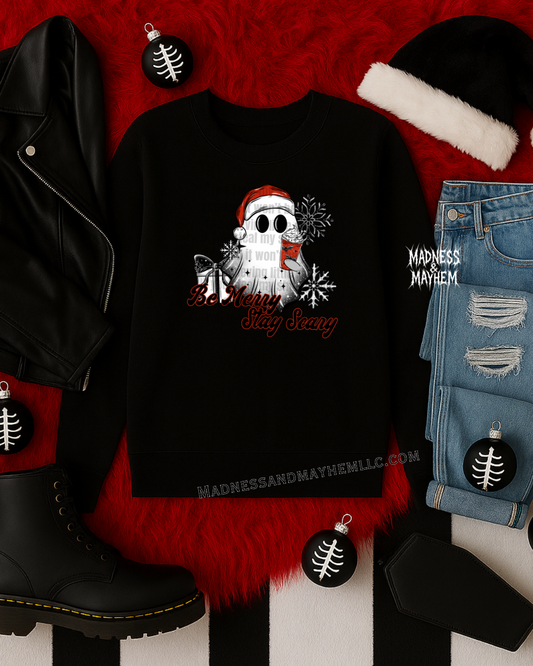 Be merry stay scary sweatshirt