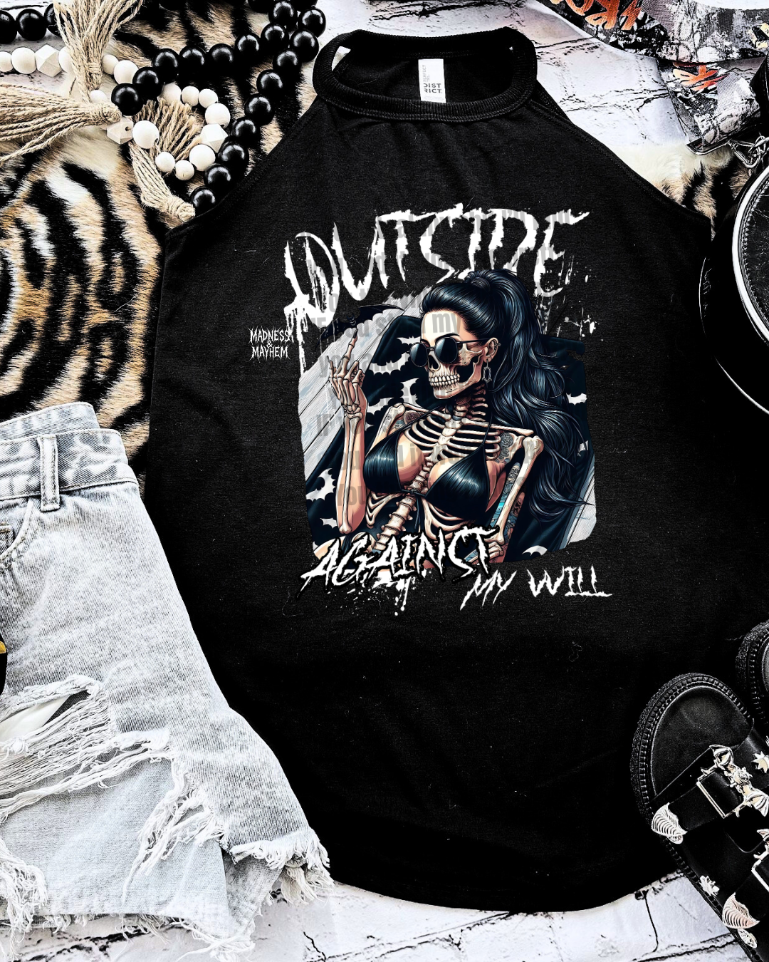 outside against my will rockstar tank