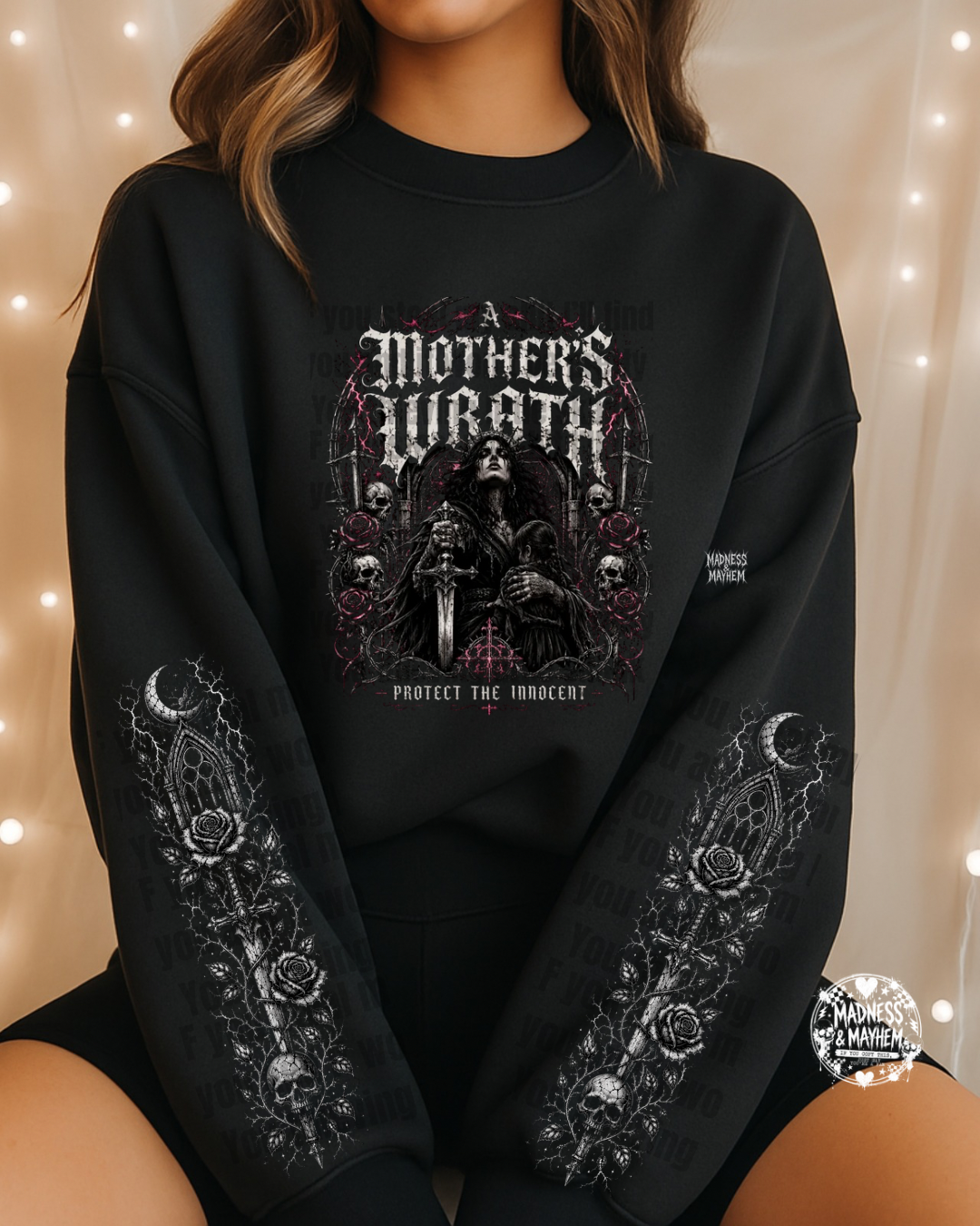 Mothers wrath with sleeves sweatshirt